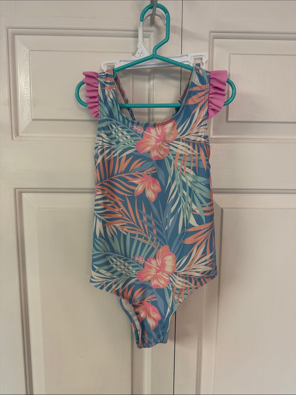 Tommy Bahama Girls Light Blue Swim Coverup with Coral Logo